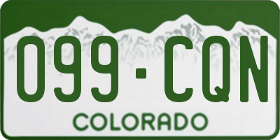CO license plate 099CQN