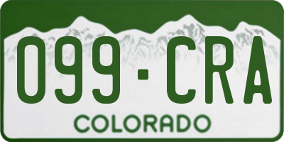 CO license plate 099CRA