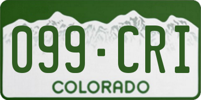 CO license plate 099CRI