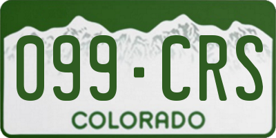 CO license plate 099CRS