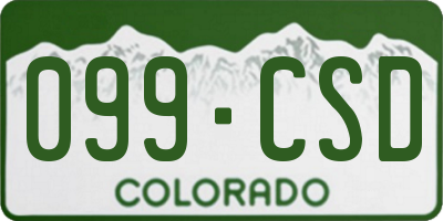 CO license plate 099CSD