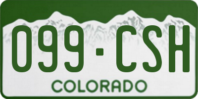 CO license plate 099CSH