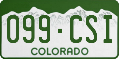 CO license plate 099CSI