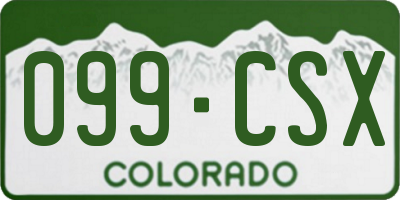 CO license plate 099CSX
