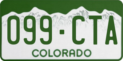 CO license plate 099CTA