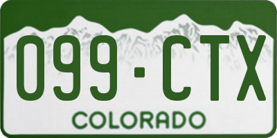 CO license plate 099CTX