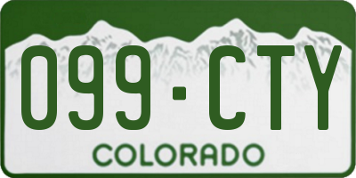 CO license plate 099CTY