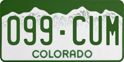 CO license plate 099CUM