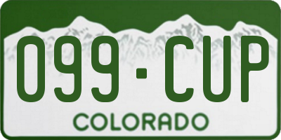 CO license plate 099CUP
