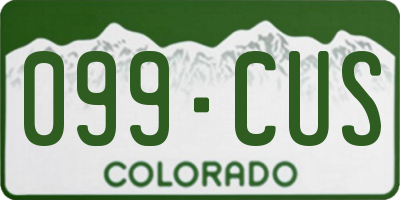 CO license plate 099CUS