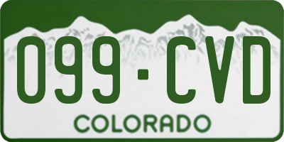 CO license plate 099CVD