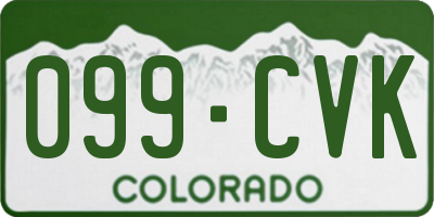 CO license plate 099CVK