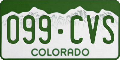 CO license plate 099CVS