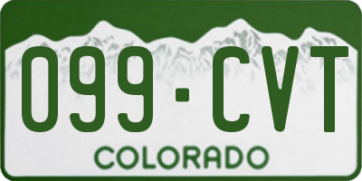 CO license plate 099CVT