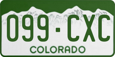 CO license plate 099CXC