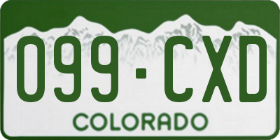 CO license plate 099CXD