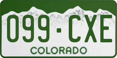 CO license plate 099CXE