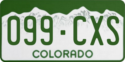 CO license plate 099CXS