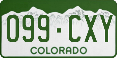 CO license plate 099CXY