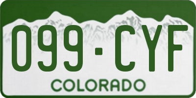 CO license plate 099CYF