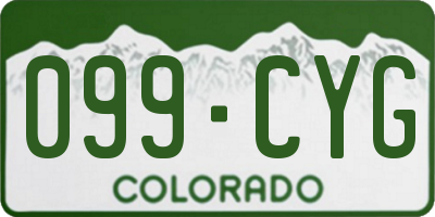 CO license plate 099CYG
