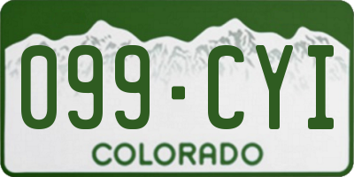 CO license plate 099CYI