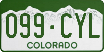CO license plate 099CYL