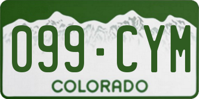 CO license plate 099CYM