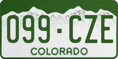CO license plate 099CZE