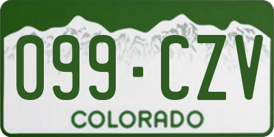 CO license plate 099CZV