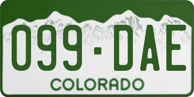 CO license plate 099DAE