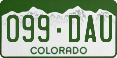 CO license plate 099DAU