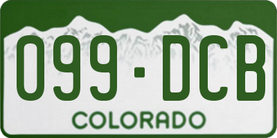 CO license plate 099DCB