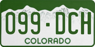 CO license plate 099DCH