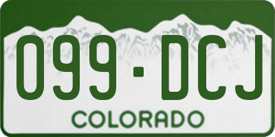 CO license plate 099DCJ