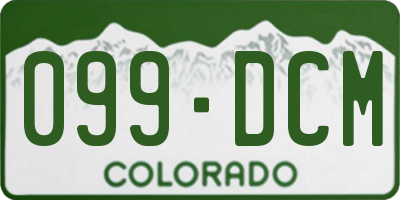 CO license plate 099DCM