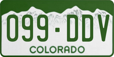 CO license plate 099DDV