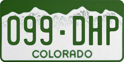 CO license plate 099DHP