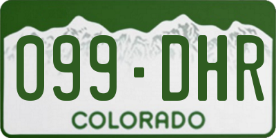 CO license plate 099DHR