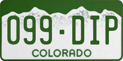 CO license plate 099DIP