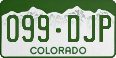 CO license plate 099DJP