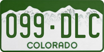 CO license plate 099DLC