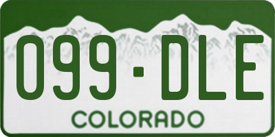CO license plate 099DLE