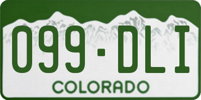 CO license plate 099DLI