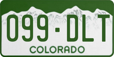 CO license plate 099DLT