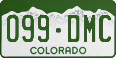 CO license plate 099DMC