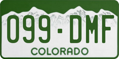 CO license plate 099DMF