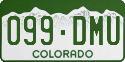 CO license plate 099DMU