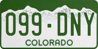 CO license plate 099DNY
