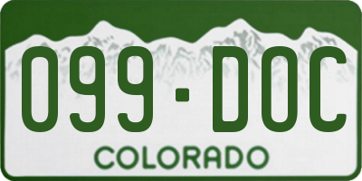 CO license plate 099DOC